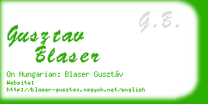 gusztav blaser business card